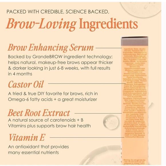 🌷 Grande Brow Tinted Brow Serum 2 in 1 New Medium Full Size - Picture 7 of 13
